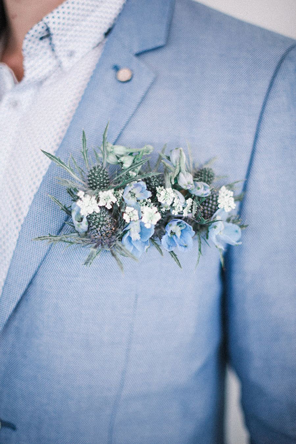 pocket square boutonniere sposo